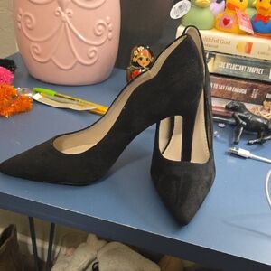 French Connection Black Suede Heels